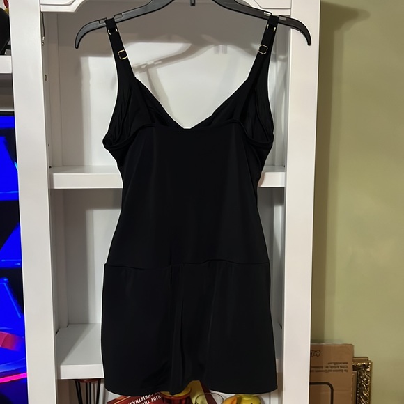 Black SOMA One Piece black Swim Suit Size 10 Bathing suit Beach Pool Vacation - Picture 5 of 14
